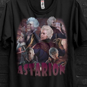 Astarion Baldur&#39;s Gate 3 Fan Tshirt For Gamer,Laezel Appareal,BG3 Shadowheart Shirt For Karlach Tee,Minthara And Boo T-Shirt Gift For Minsc