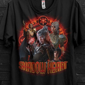 Shadowheart Baldur&#39;s Gate 3 Tshirt Gift For Gamer,Gale Shirt For Karlach,Astarion Mind Flayer Appareal For Wyll,Lae&#39;zel T-Shirt For Halsin