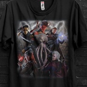 Baldur&#39;s Gate 3 Tshirt Gift For Astarion,Mind Flayer Shirt For Lae&#39;zel,Karlach Shir For Halsin,Shadowheart Gale Appareal For Wyll,Minthara