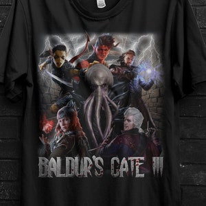 Gothic Baldur&#39;s Gate 3 Tshirt Geschenk für Astarion,Karlach für Halsin,Mint Flayer Shirt für Lae&#39;zel,Shadowheart Gale Appareal für Wyll,Minthara