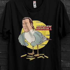 Seagal medieval-steven em um cavalo t camisa de algodão das