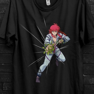 Kurama Yu Yu Hakusho T-Shirt Anime Gift For Him,Hiei Appareal,Kazuma Kuwabara Shirt For Yomi,Yusuke Tee For Yukina,Suzaku Tshirt For Botan