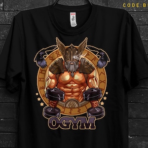 Anabolic Appareal Odin Wikinger inspiriert Geschenk T-Shirt für Fitnessstudio nordische Ratten, nordischer Gott Bodybuilder Tshirt für starkes Training, Oversize Pumpcover