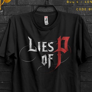 Lies Of P Cosplay T-Shirt Gift For Gamer,Geppetto Lies Of P Merch,Lies Of P STL Appareal,Bootleg Game Appareal,Gemini Lies Of P Mask For Fan