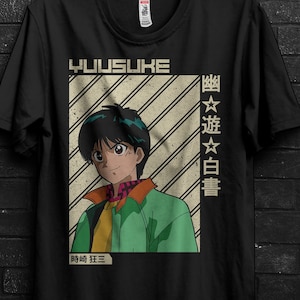 Yusuke Urameshi Yu Yu Hakusho T-Shirt Anime Gift For Him,Kurama Tee For Suzaku,Kazuma Kuwabara Shirt For Yomi,Hiei Rinku Tshirt For Botan