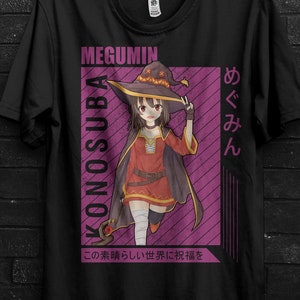 Megumin Cosplay Shirt Gift For Anime Girl,Chomusuke Crewneck,Konosuba Sweater,YunYun Appareal,Arue Tee For Aqua,Kono Subarashii Tshirt