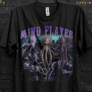 Mind Flayer Baldur&#39;s Gate 3 Fan Tshirt For Gamer,Laezel T-Shirt Gift For Shadowheart,Karlach Shirt For Minsc,Astarion Appareal,Minthara Tee