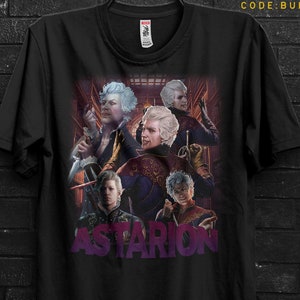 Astarion Baldur&#39;s Gate 3 Tshirt Gift For Gamer,Mind FlayerShirt For Lae&#39;zel,Shadowheart Gale Appareal For Wyll,Karlach T-Shirt For Halsin