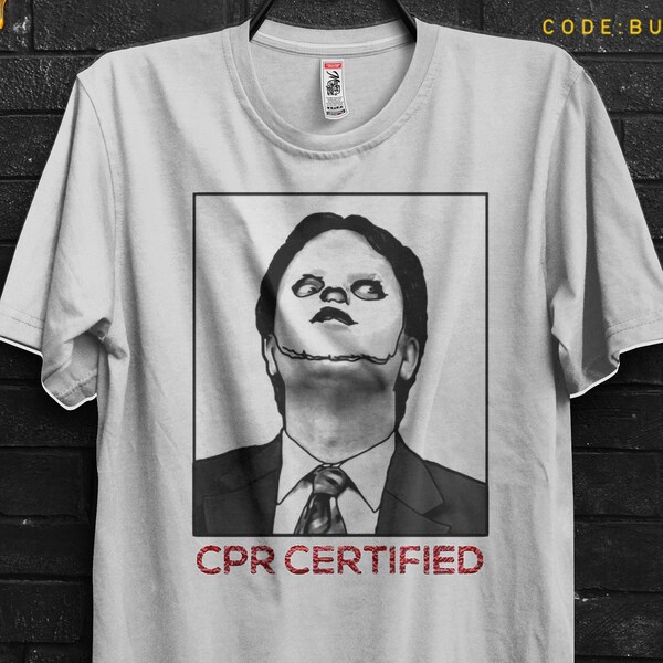 Dwight Schrute Das Büro-Shirt für Ärzte, CPR-zertifiziertes lustiges T-Shirt Geschenk für Krankenschwester, CPR-Ausbilder für Erste-Hilfe-Krankenhaus-T-Stück