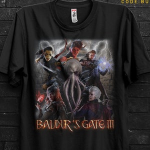 Baldur&#39;s Gate 3 Tshirt Gift For Astarion,Karlach Shir For Halsin,Mind Flayer Shirt For Lae&#39;zel,Shadowheart Gale Appareal For Wyll,Minthara