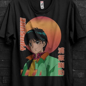 Yusuke Urameshi Yu Yu Hakusho T-Shirt Anime Gift For Him,Hiei Rinku Tshirt For Botan,Kurama Tee For Suzaku,Kazuma Kuwabara Shirt For Yomi