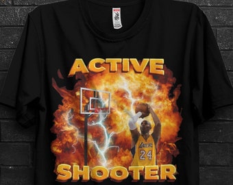 Actieve Shoter Shirt cadeaus voor hem, sportschool, basketbalcadeau voor College Boys tiener, actieve Shooter grappige basketbal cadeau Meme TShirt voor heren