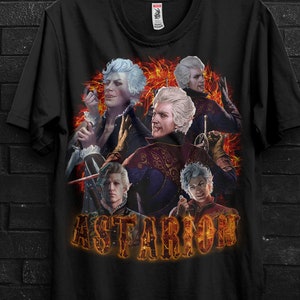 Astarion Baldur&#39;s Gate 3 Tshirt Gift For Gamer,Shadowheart Shirt For Karlach,Mind Flayer Appareal For Halsin,Lae&#39;zel T-Shirt Gift For Wyll