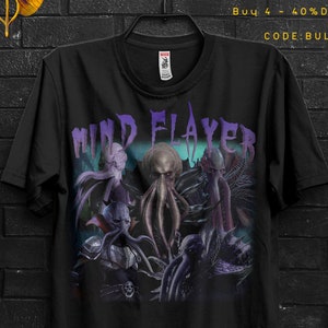 Mind Flayer Baldur&#39;s Gate 3 Fan Tshirt For Gamer,Astarion Appareal,Karlach Shirt For Minsc,Laezel T-Shirt Gift For Shadowheart,Minthara Tee