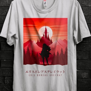 Mushoku Tensei Eris Cosplay Shirt For Girl,Roxy Migurdia Poster,Sylphiette Manga Figure,Ruijerd Hoodie,Rudeus Sticker Gift Keychain Anime