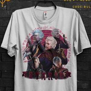 Astarion Baldur&#39;s Gate 3 Fan Tshirt For Gamer,Laezel Appareale,Karlach Shirt For Minsc T-Shirt Gift For Shadowheart,BG3 Minthara And Boo Te
