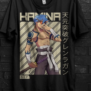 Kamina Gurren Lagann Shirt Anime Gift For Man,Tengen Toppa Gurren Tshirt,Yoko Littner Tee For Simon,Yuri Lowenthal Appareal,Lagann Drill