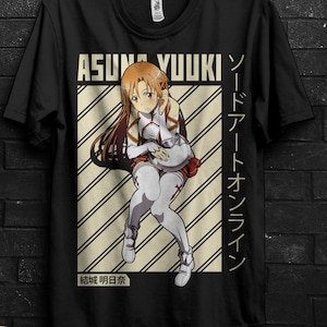 Asuna Shirt Cosplay Gift For Anime Girl,Kazuto Kirigaya TShirt For Eugeo,Yuuki Konno Appareal,SAO Kirito Tee,Sinon Appareal,Sword Art Onlne
