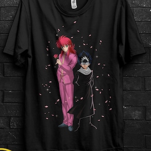 Kurama And Hiei Yu Yu Hakusho T-Shirt Anime Gift For Him,Shirt For Yomi,Suzaku Tshirt For Botan,Yusuke Tee For Yukina,Kuwabara Appareal