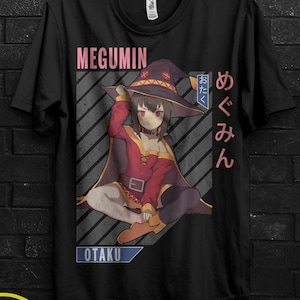 Megumin Cosplay Shirt Gift For Anime Girl,Konosuba Sweater,YunYun Appareal,Kono Subarashii Tshirt,Chomusuke Crewneck,Arue Tee For Aqua