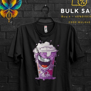 Laughing Grimace Shake Shirt Horror Funny Tik Tok Trend Meme,Happy Birthday Grimace Tee,HBD Grimace Gift  Tshirt,Grimace Survivor Appareal