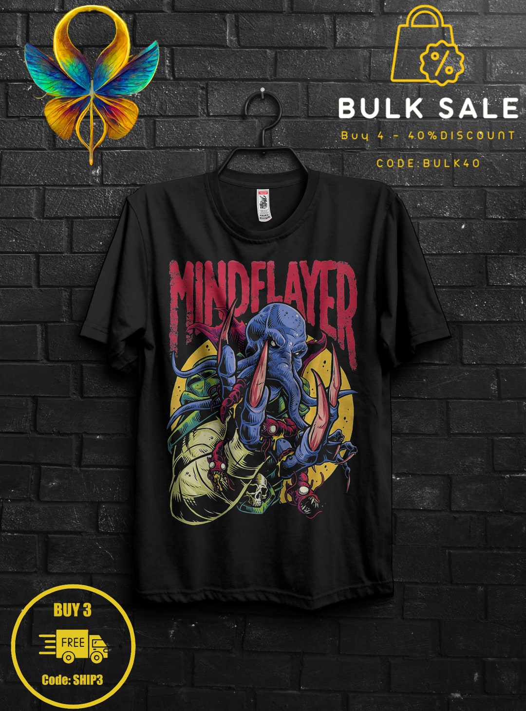 Mind Flayer Baldur's Gate 3 Fan Tshirt for Gamerlaezel - Etsy