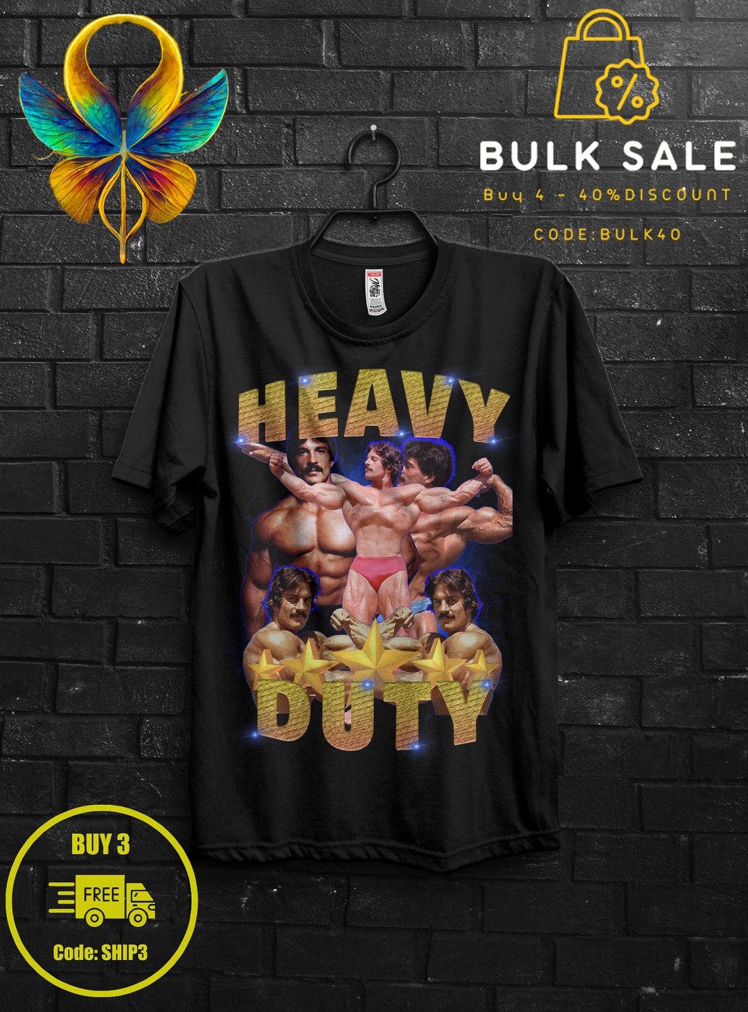 T-shirt Mike Mentzer Logo – Coupe Classique, Choix Des Tailles S à 5XL, Personnalisable, Coton