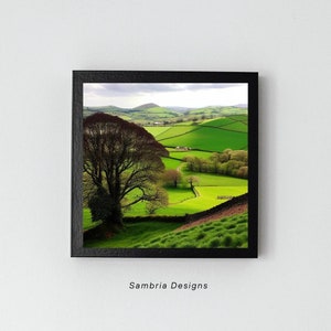 Smaragdträd på den irländska landsbygden - Digitaltryck