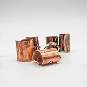 Hand-Stamped and Hammered Expressive Copper Ear Cuffs #7 – #11