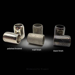 Handgeschmiedete silberfarbene gemusterte Perle (für Bärte, Dreadlocks, Haare, etc.)