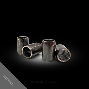 Hand-Forged Nickel Silver Bead with Dark Finish (for Beards, Dreadlocks, Hair, etc.)