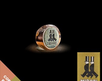 MIDORI Kupfer und Messing Ring — Größe 9 1/4 US