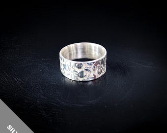 Strukturierte Sterling Silber Ringe