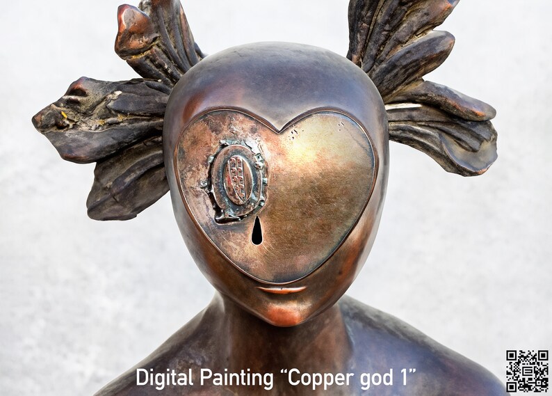 Face of Copper god 1 Sculpture image 8