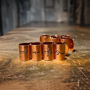 Hand-Stamped Copper Ear Cuffs