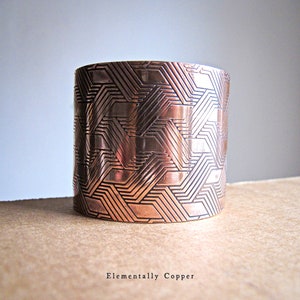 Art Deco Styled Copper Cuff