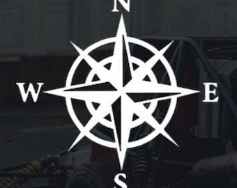 Compass Decal: Car, Van, Motorcycle Vinyl Sticker