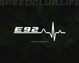 BMW E92 Heartbeat Decal (Pack of 2)