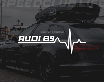 B9 Herzschlag-Aufkleber (2er-Pack)