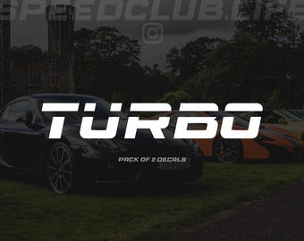 TURBO DECALS (Pack of 2)