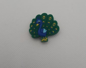 Pavo real / Gancho de crochet con cuentas personalizado / elegir tamaño de gancho y cuentas