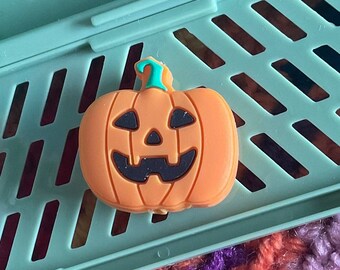 Kürbis Halloween | Personalisierte Häkelnadel | Größe der Häkelnadel und Perlen auswählen