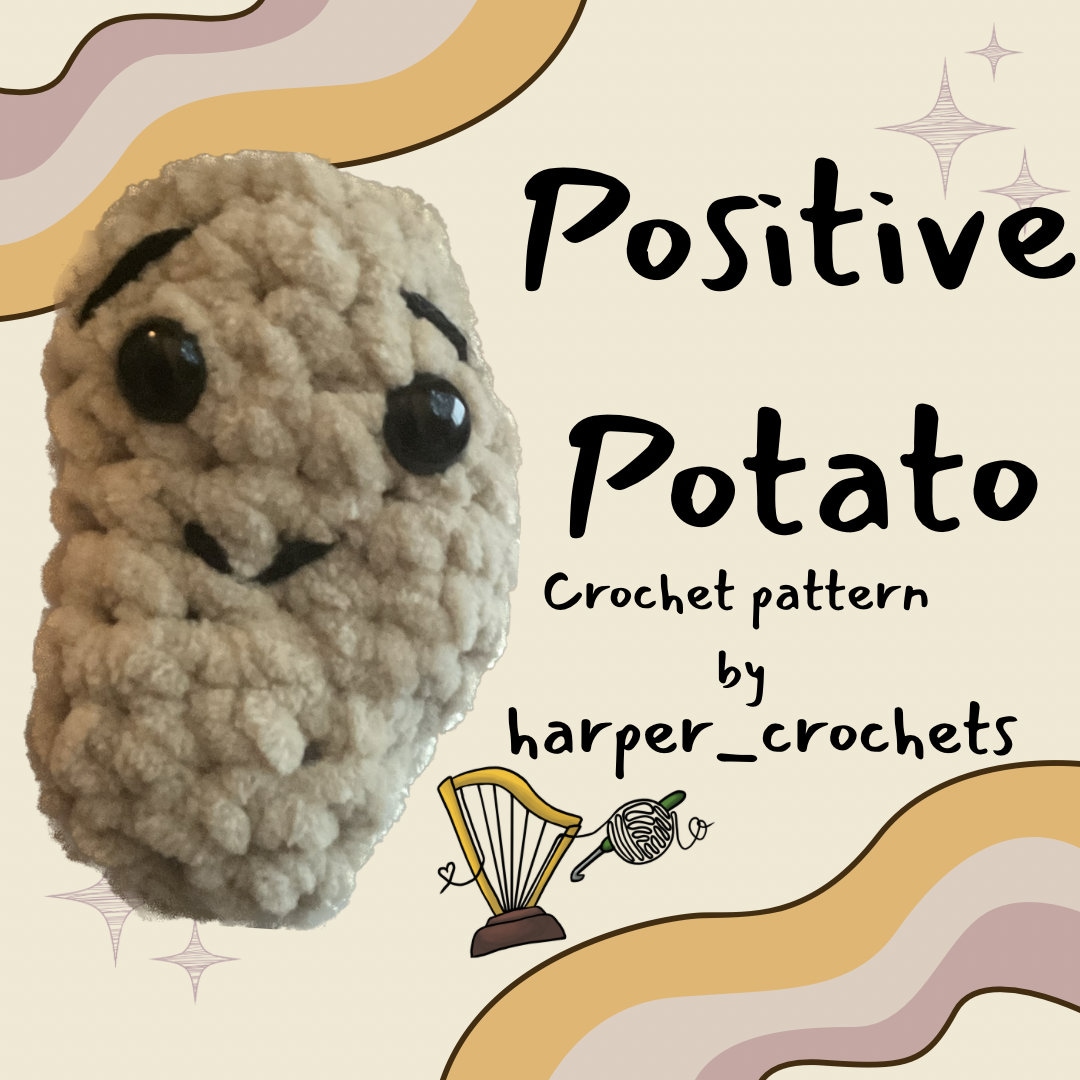 Potato Crochet Pattern + Coloring Page – MadebyJody666