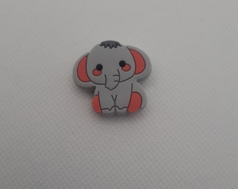 Gris elefante / Gancho de ganchillo con cuentas personalizado / elegir tamaño de gancho y cuentas