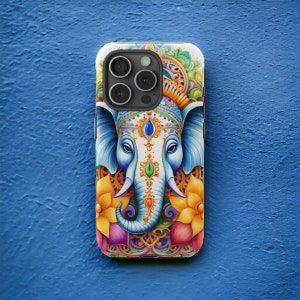 Elephant Phone Case for iPhone 15 14 13, Mandala Phone Case for Samsung Galaxy, Google Pixel, iPhone 16