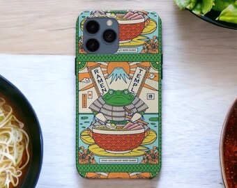 Japanese Toad Frog Ramen Phone Case, iPhone 15 Pro Max, Samsung Galaxy, Google Pixel
