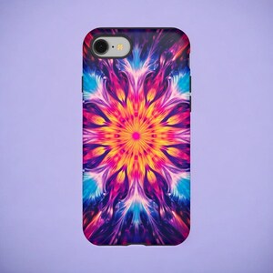 Psychedelische Mandala Handyhülle für Samsung Galaxy, Hippie Handyhülle für iPhone 15 14 13