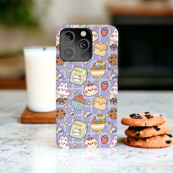 Snack time Cookies and Milk Slim Case for iPhone 15 Pro, Google Pixel, Samsung Galaxy