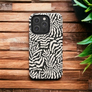 Matisse Phone Case, Black and White Phone Case, Modern Boho Print, Tough Phone Case, Google Pixel, Samsung Galaxy