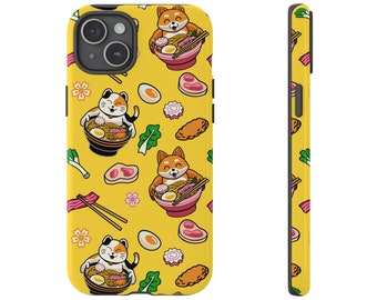 Lucky Cat Ramen Phone Case, Tough Dual Layer